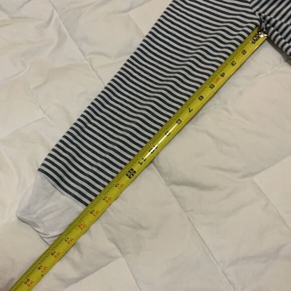 TICKLED TEAL, smock, large, great condition, gray stripes, front pockets - Picture 10 of 11